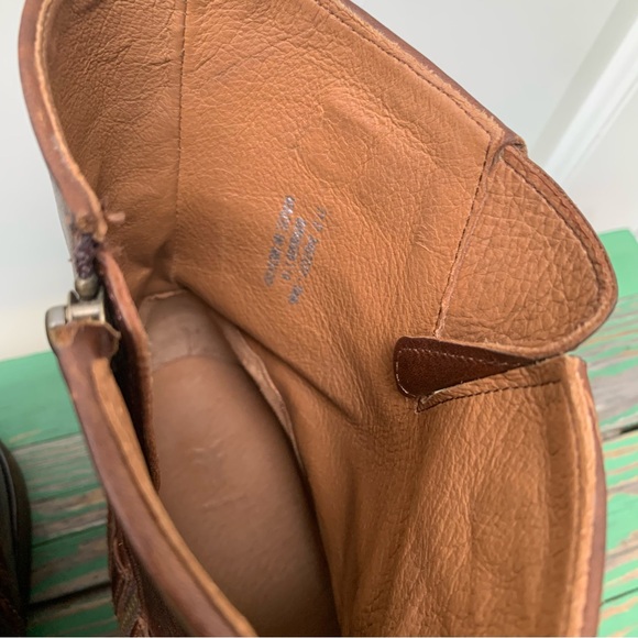 FRYE Mens Boots Size 11 Leather Brown Zipper Closure Casual Work Shoes - Picture 11 of 16